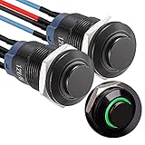 APIELE 12mm Latching Push Button Switch Pre-Wired