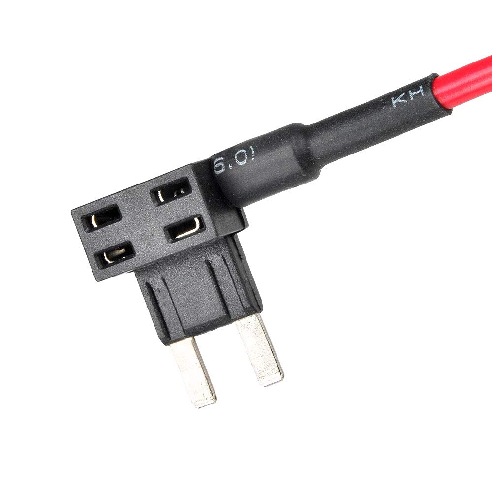 HUICAO 5 Pack Add-a-Circuit 14 Gauge Fuse Tap for Mini Blade Fuse with 15A Fuse