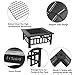 femor 32'' Fire Pit Table Outdoor, Multifunctional Patio Backyard Garden Fireplace Heater/BBQ/Ice Pit, Square Stove with Barbecue Grill Shelf and Waterproof Cover