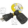 Conntek-1-Feet-Generator-Adapter-15-Amp-US-Plug-to-20-Amp-Twist-Female-Connector-L5-20R