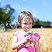 Theefun Transparent Bubble Gun Shooter Blower Machine with LED Lights,Sound Effect,Batteries, and Extra Bottle Refill (Color Random)