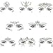 Noctilucent Face Gems Mermaid Face Jewels Festival Luminous Body Jewels Glow In The Dark Rhinestones Rave Eyes Bindi Temporary Face Stickers for Festival Party (8 Sets Collection)