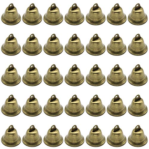 Favordrory 35PCS 38mm/1.5inch Vintage Bronze Jingle Bells, Craft Bells for Dog Potty Training, Housebreaking, Making Wind Chimes, Christmas Bell and etc