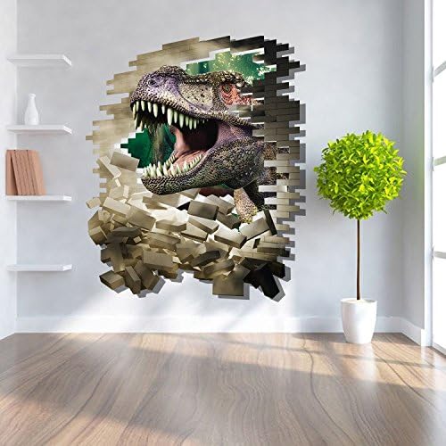 Creative Coolest Unique 3D Stereoscopic Cartoon Dinosaur Wall Stickers Living Room Bedroom Decoration Children's Room Decor