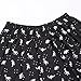 Fancyqube Women's Elastic Waist Cute Dinosaur Print Flared Mini Skirt Black XL