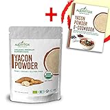 Yacon Root Powder Natural Sweetener - Sugar Substitute Sugar-Free Keto Paleo and Vegan - Wellness and Weightloss Prebiotic Diet Friendly Pure Raw Plant Extract - USDA Organic 8oz by Alovitox