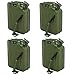 Clever Market Gas Fuel Tank Jerry Can Automotive Steel Green Emergency Tank Backup NATO Style Army Gasoline Jerry Cans Lot Military Tank 5 Galon 20L Set of 4