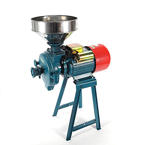 WUPYI Grinder Machine,110V 1500W Electric Dry Mill Grinder Machine Grain Mill Cereal Rice Grinder Corn Coffee Wheat Feed Mill Dry Cereals Grinder with Funnel, 1400r / min - Thumbnail 2