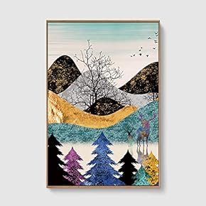 SIGNFORD Framed Canvas Home Artwork Decoration Abstract Scenery...