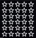 Clear 30 Rhinestone Stars Iron-on Diamante Transfer Crystal Stone Bling Motif