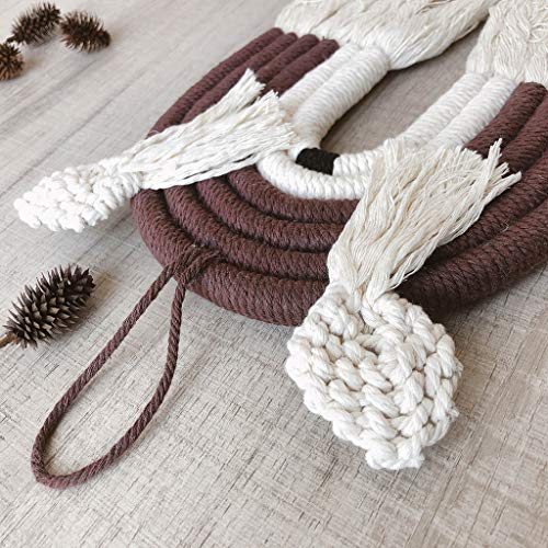 luosh Nordic handgeweven macramé wandtapijt katoenen touw regenboogbeer wandbehang decor - Image 8