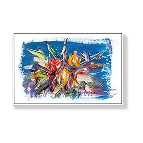 Framed Canvas Home Artwork Decoration Oil Flowers Canvas Wall Art for Living Room, Bedroom - 16x24 inches