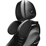 Xflyee Car Headrest Adjustable Safe Car Seat Pillow for Head and Neck Support Travel Sleeping Cushion for Kids Adults Black