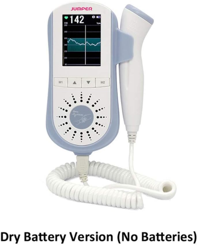 We1lessz Fetal Doppler Heartbeat Detector Portable Ultrasound Pregnant Baby Heart Rate Monitor LCD 2.5MHz Pocket Doppler