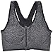 Women's Front Zipper Closure Sports Bra High Impact Support Racerback Workout Bras