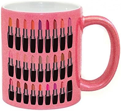 Lipstick Collection 11 oz. Pink Sparkle Coffee Cup Mug