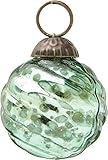 Luna Bazaar Mini Mercury Glass Ornament (Solene Design, 1-Inch, Vintage Green) - Vintage-Style Decoration