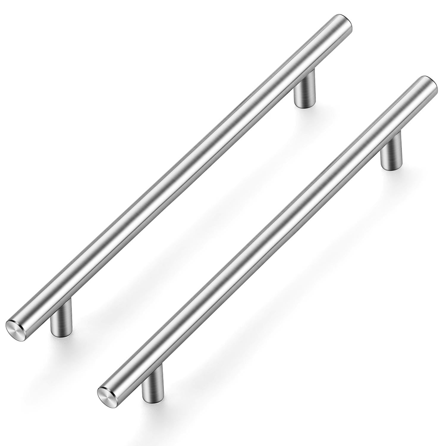 Ravinte 5 Pack Kitchen Cupboard Handles - Brushed Nickel Wardrobe Handles 192mm Hole Center T Bar Bathroom Furniture Drawer Pulls