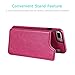 for iPhone 7 Plus/8 Plus Wallet Case with Card Holder,OT ONETOP Premium PU Leather Kickstand Card Slots Case,Double Magnetic Clasp and Durable Shockproof Cover 5.5 Inch(Pink)