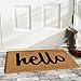 Calloway Mills 100341729NBS Script Hello Doormat Natural/Black, 17