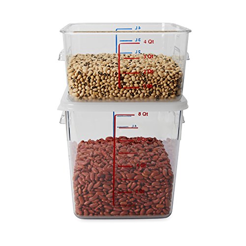 Rubbermaid Commercial Space Saving Food Storage Container, 8 Quart