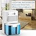 TOUCHXEL Electric Dehumidifier Dehumidifiers for Home 1080 Cubic Feet Portable Dehumidifier for Musty Smell Damp Moisture Air in Small Spaces Like Closet Laundry Room Bathroom Computer Room Office RVs