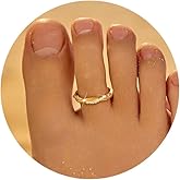 IPEPPY 925 Sterling Silver Twist Toe Rings for Women 14k Gold Plated Dainty Cubic Zirconia Adjustable Open Band Toe Ring Summer Beach Foot Jewelry Gifts for Mom Daughter