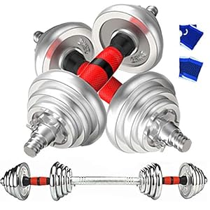 Dumbbell Weights Set 10KG/15KG/20KG/25KG/30KG/40KG Adjustable Cast Iron Dumbbells Barbell Sets Men and Women Body Workout Home Gym for Beginners and Advanced Trainers(Size:10kg/pair)