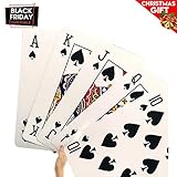 EasyGoProducts Giant Playing Cards – Novelty Jumbo Cards for Kids, Teens or Seniors – Large Print – Poker Full Deck of Cards
