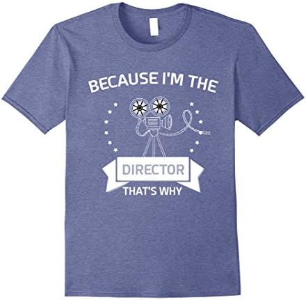 Men's Funny Film and Movie Director T-Shirt Medium Heather Blue