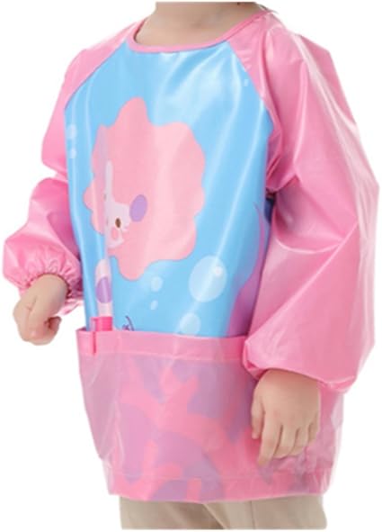 Tablier De Peinture Enfant Tyidalin Bavoir Bebe Impermeable Alimentation 2 Poches Blouse Manches Longues Pour Fille Garcon De 1 A 6 Ans Amazon Fr Bebes Puericulture