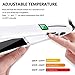 Flat Iron for Hair, HOCOSY Hair Straightener and Curler 2 in 1 with Digital LCD Display, Adjustable Temperature & Rapid Heating, Dual Voltage, Auto Shut Down, 1 Inch, White