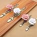 Stay Young 4PCS Beautiful Rose Flower Cabinet Knobs Dresser Cupboard Drawer knobs Pulls Handles Ceramic Knobs with Screw