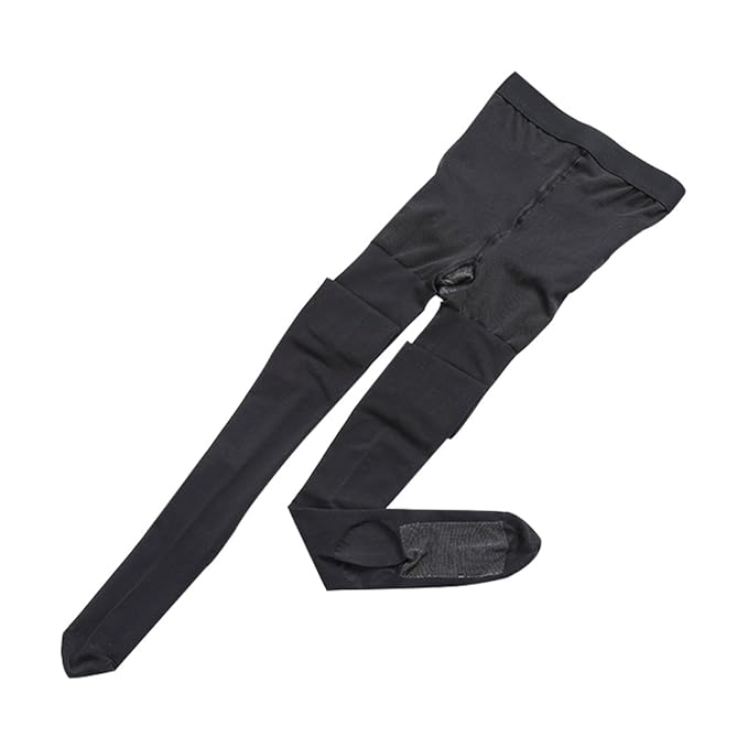 sourcing map Damen Kompression Formung Erhöhen Abnehmen elastisch Strumpfhose Leggings, Schwarz-Thin; Footed/S (EU 34)