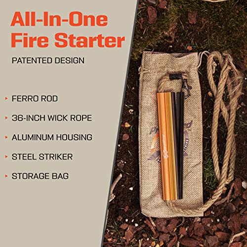 Fire Starter Survival Tool AllinOne Flint and Steel Fire Starter