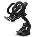 Lutoo Universal Adjustable Car Bracket - Vehicle Mount For Navigation, GPS and Smartphones - Cell Phone Holder With Suction Cup Design Of Base, Black