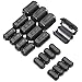 20 Pieces Clip-on Ferrite Ring Cores, RFI EMI Noise Suppressor Cable Clip for 3mm/ 5mm/ 7mm/ 9mm/ 13mm Diameter Led Light Radio Static, Black Noise Filter Clip