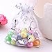 Wudygirl 100 PCS Organza Bags 3.54X4.72 inches Small Jewelry Bags with Drawstring Wedding Christmas Party Lavender Sachets Soaps Marbles Coins Bag (Mix Heart)