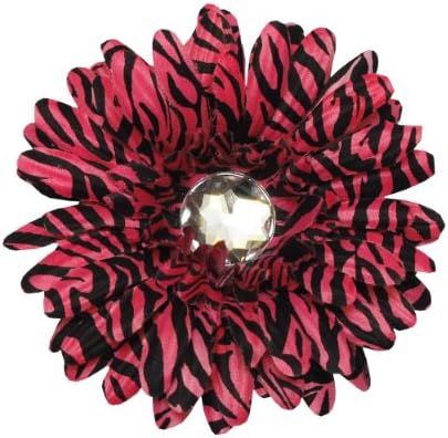 Squishy Pet Products Sprinkles Pink Safari Collar Accessories, 4-Inch, Pink/Black Stripe Gerber Daisy