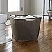 Household Essentials 601 Medium Shelf Basket with Wood Handles | Multi-Purpose Home Storage Bin | Brown Coffee Linen, Medium, Cocoa