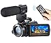 Camera Camcorder, Besteker Remote Control WiFi Video Camcorders, Full HD 1080P 24MP 30FPS Portable Digital Recorder with External Microphone
