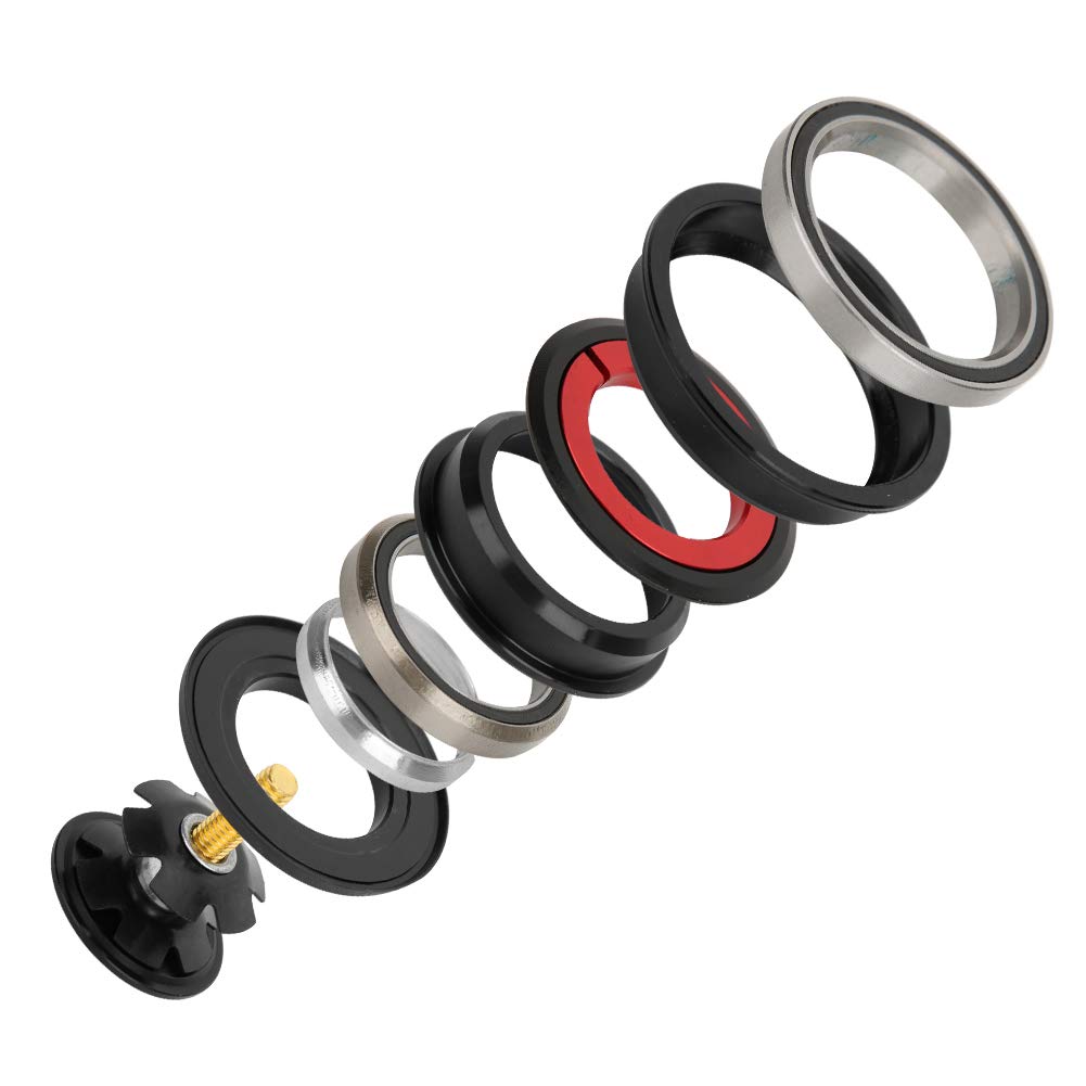 Archuu Bicycle Bearing Headset, Heavy Duty Headset Top Bearings Threadless Stem Tapered Sealed Bearing Nuts for Mountain MTB Bike Road Bicycle
