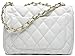 ILISHOP Women's Fashion Shoulder Bag Quilting Chain Cross Korean Ladies Handbag (White)