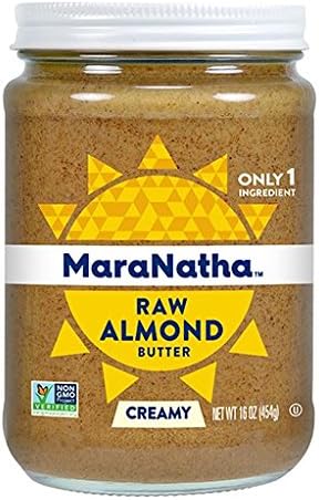 Maranatha Creamy Raw Almond Butter 16 oz Glass Jar - Single Pack