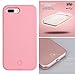 Wellerly iPhone 7 Plus Case, iPhone 8 Plus Case, LED Illuminated Selfie Light Cell Phone Case Cover [Rechargeable] Light Up Luminous Selfie Flashlight Case for iPhone 7/8 Plus 5.5inch (Pink)