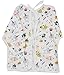 Pikababy Long Sleeved Bib | Easy-Wear & Take-off Bibs with Pocket | Washable Easy-Clean Bibs | Waterproof Baby Bibs | Stain & Odor Resistant Smock | Baby Boy Girl | 6-24 Months (Birthday)