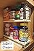 Vertical Spice - Sliding Spice Rack Organizer for Cabinets - Pull Out Shelves for Upper Kitchen Cabinets - Cabinet Organizer/Storage - USA Made - 2 Tiers - 3.45