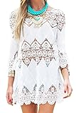 GDKEY Women's Beach Wear Bikini Cover Up Crochet Tunic Dress