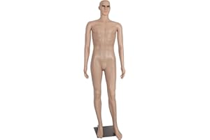 PETGIRL Male Mannequin Torso Dress Form Mannequin Body Sewing Dress Model Mannequin Stand Adjustable Dress Mannequin Clothing Form 73 inch Mannequin Realistic Mannequin Display Head Arm Rotation Metal Base