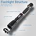 OTYTY Ultra Bright LED Tactical Flashlight, Outdoor Water Resistant Torch, Adjustable Focus, 5 Light Modes with Rechargeable 18650 Lithium Ion Battery and Charger